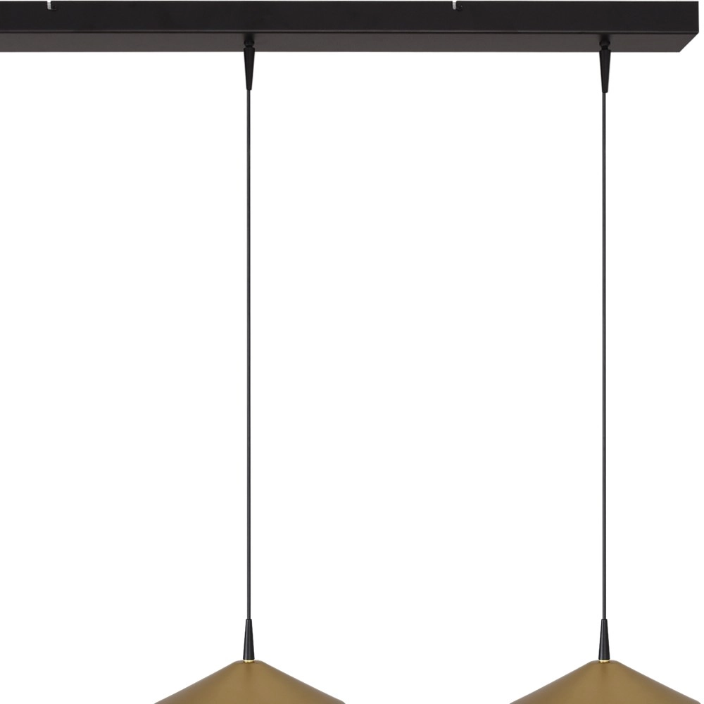 3-Licht Pendellampe Ceppo schwarz mit goldener Ø 22 cm Masterlight 8718121358437