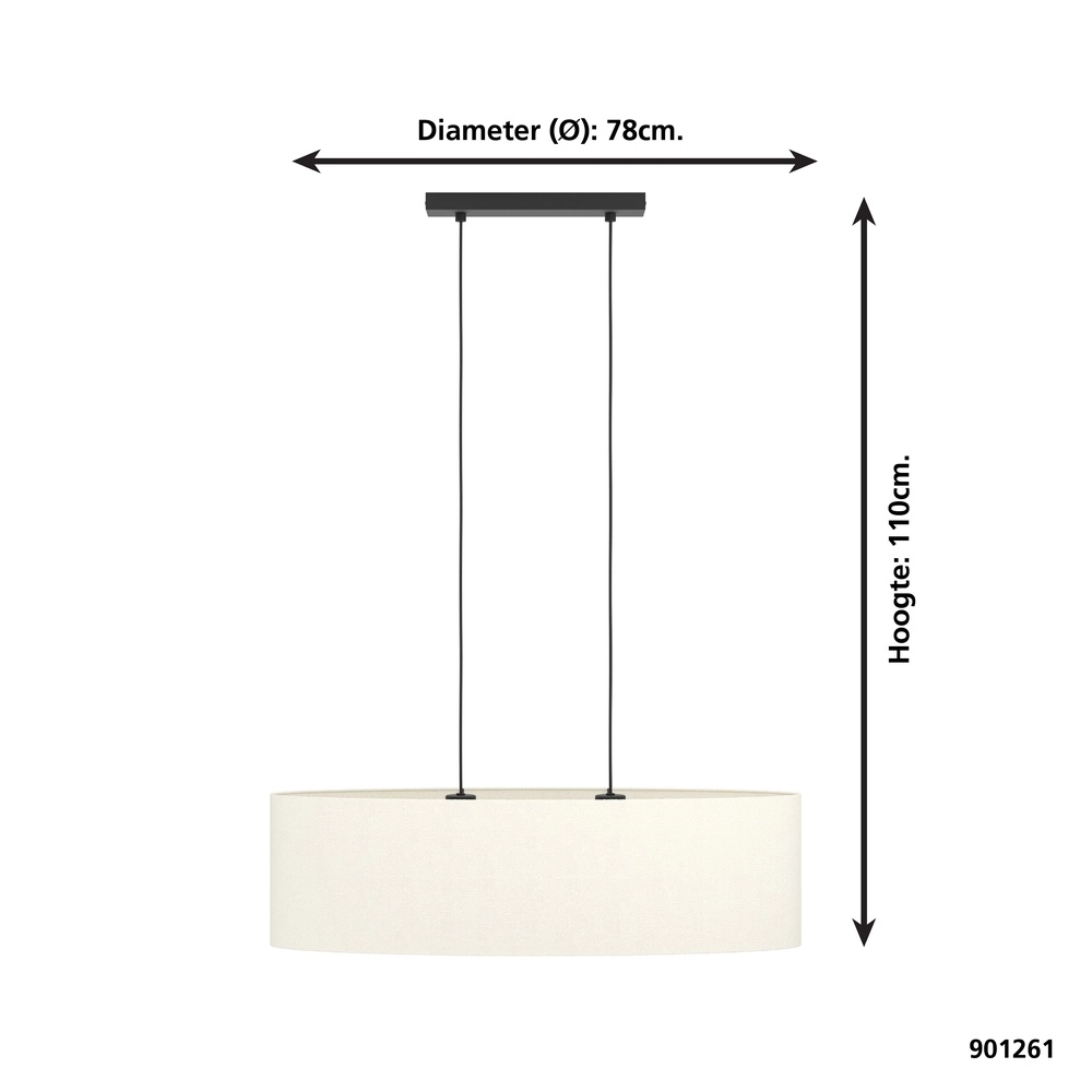 Essaal-Pendellampe Febres 78 cm – Sand Eglo 9008606312771