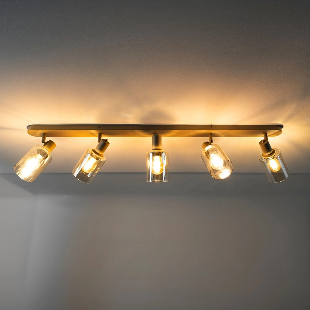 Deckenlampe gerade Sepiora 5-hell sandbraun