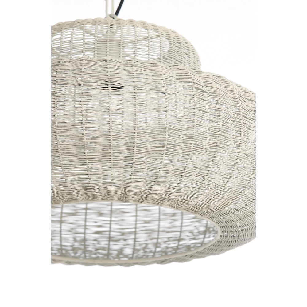 Metall-Pendellampe Piedra Ø 59cm – cremefarben Light & Living 8717807778835