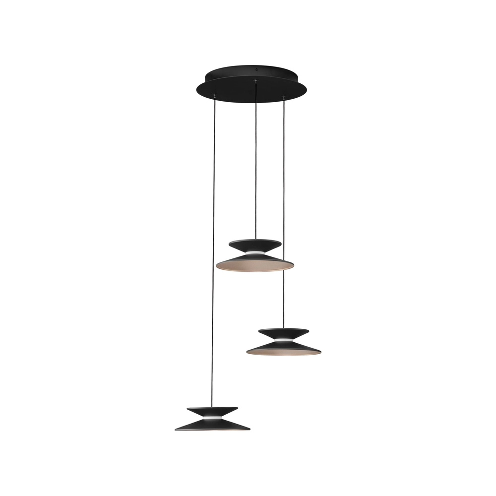 Design-Pendelleuchte Morfi 3-flammig schwarz Lyora 5212017458476
