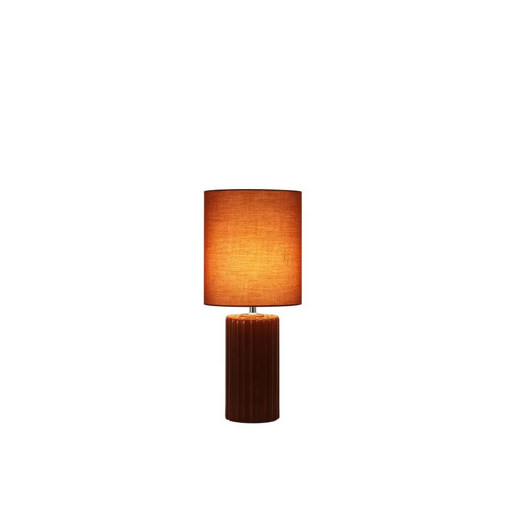Orange Tischleuchte Groove Keramik Searchlight 5053423274096