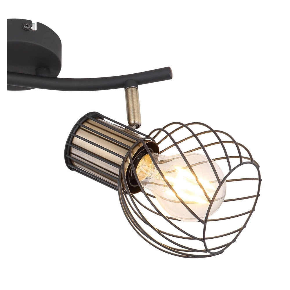 Deckenlampe Argusto 2-Licht Schwarz Globo 9007371390717
