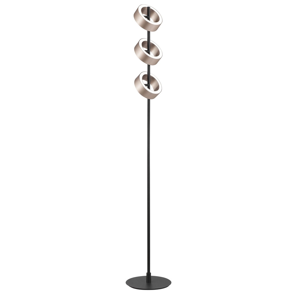Design-Stehlampe Axion Schwarz mit Braun Brilliant 4004353477171