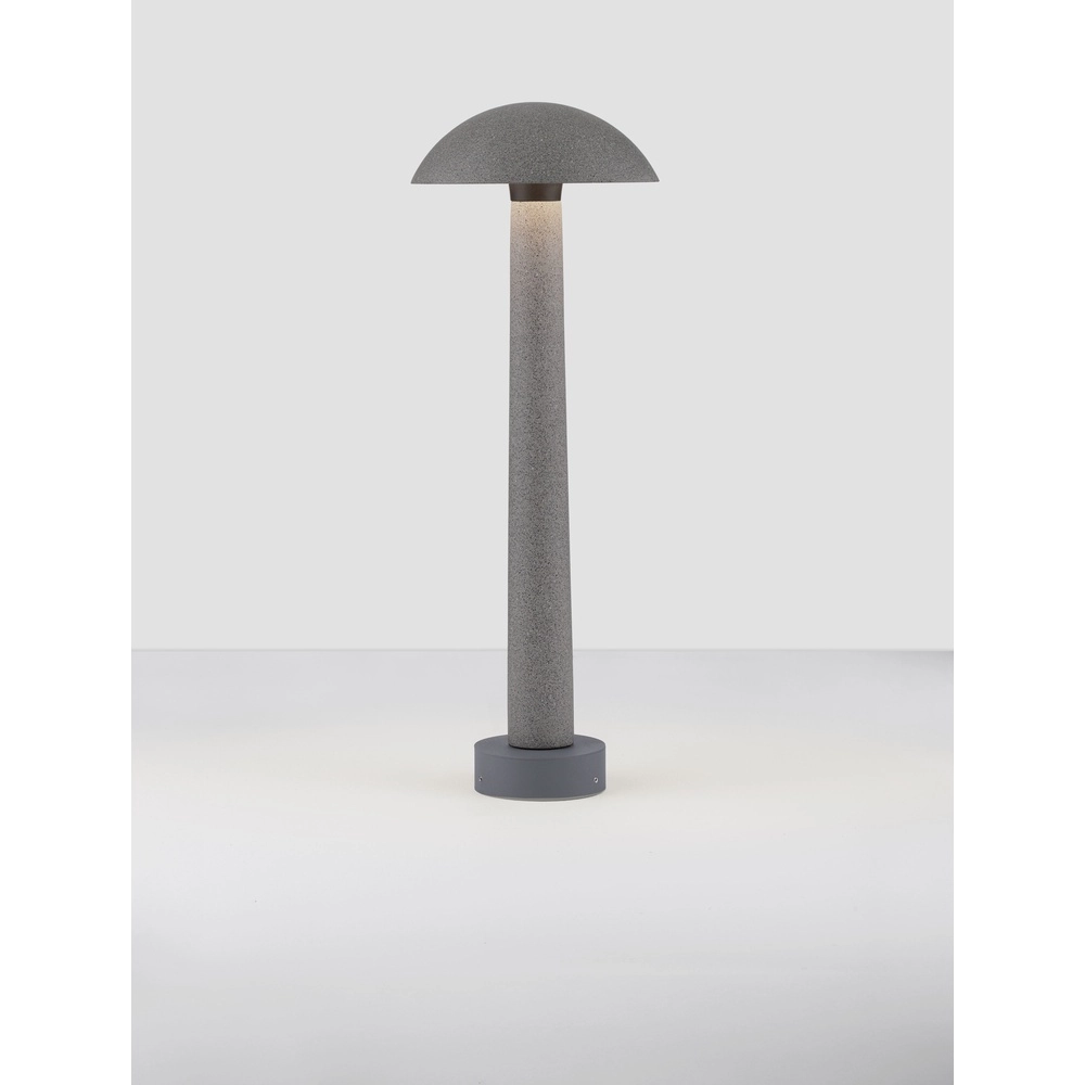 Runde Gartenleuchte Tura Beton grau 55cm