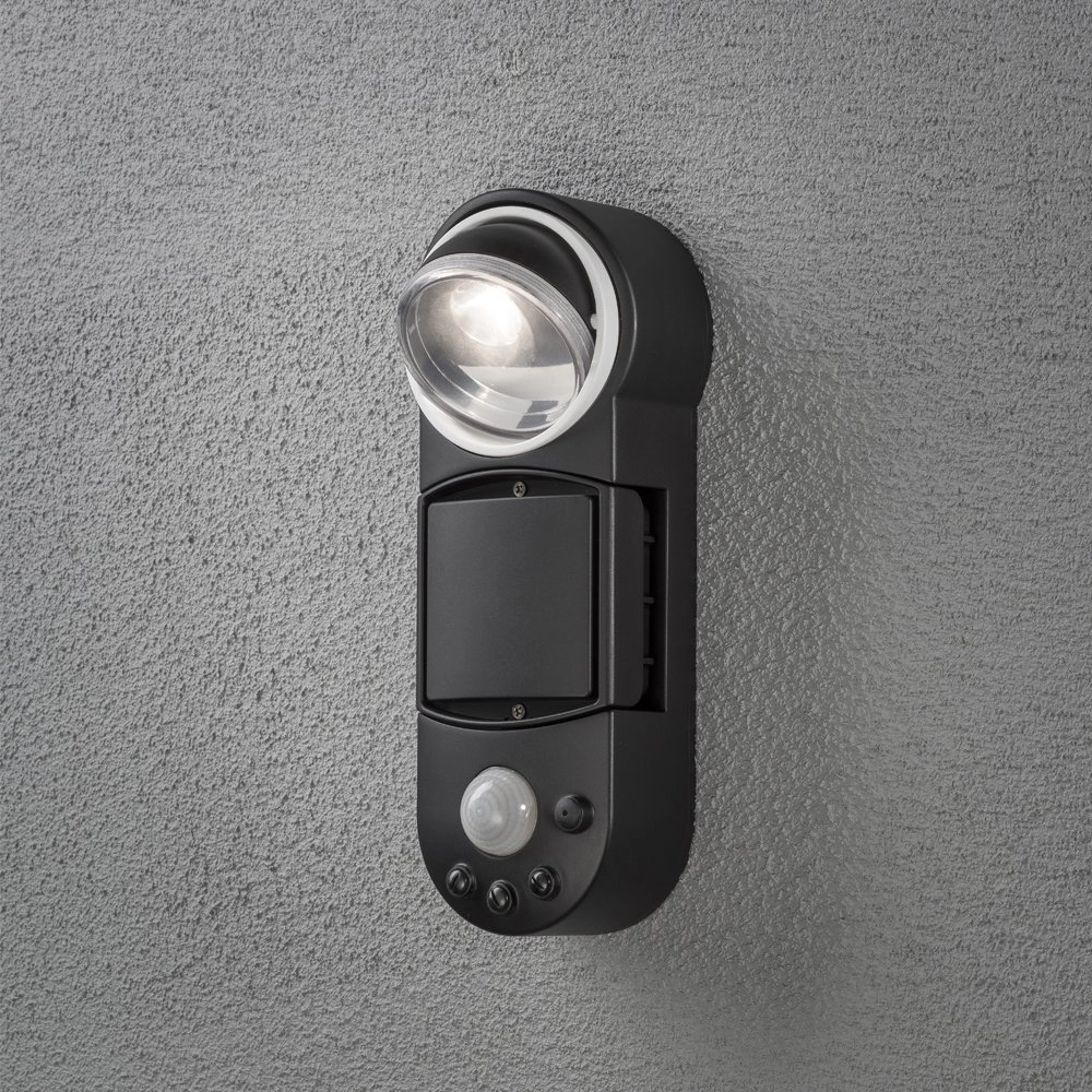 LED-Wandleuchte Prato 10 cm schwarz mit Bewegungssensor KonstSmide 7318307696752