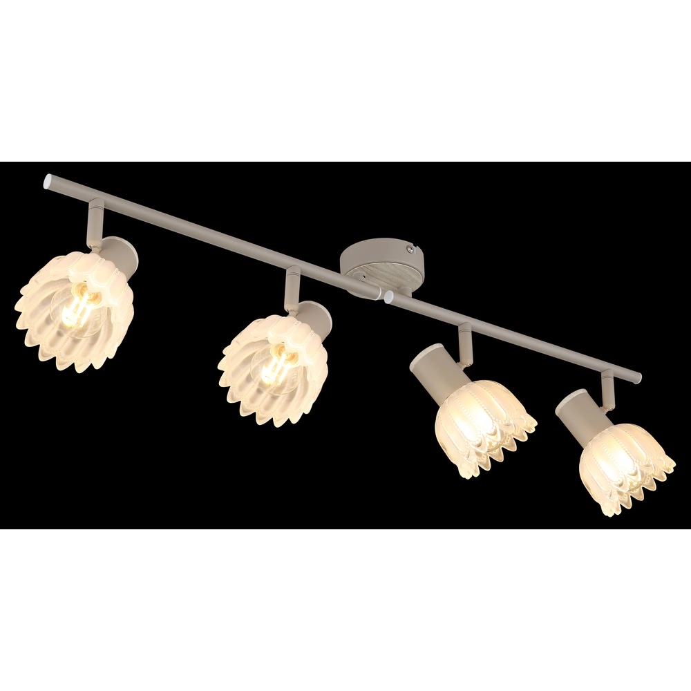 4-flammiger Deckenstrahler Planta sandbraun Globo 9007371575930