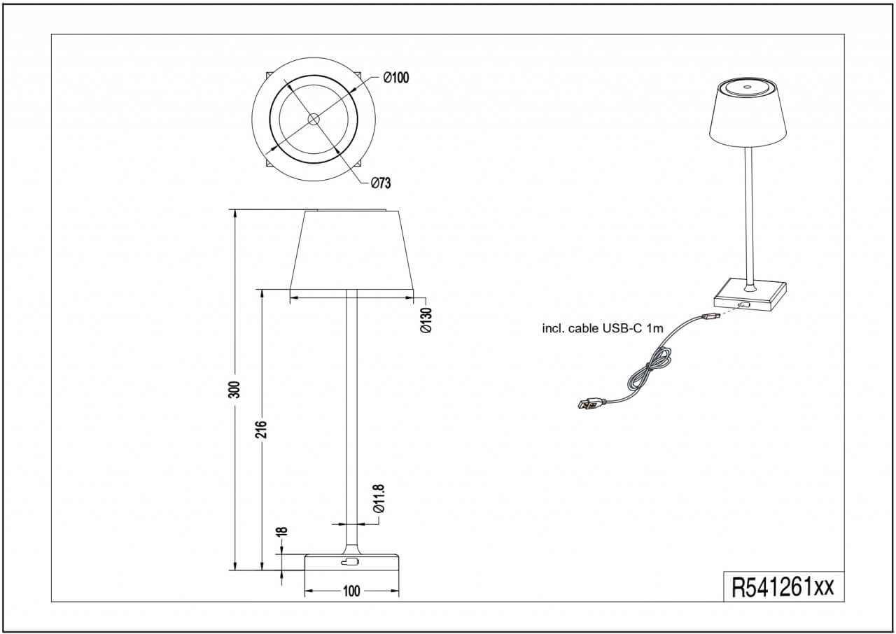 Wiederaufladbare Tischlampe Sanchez Weiß Trio 4017807570571