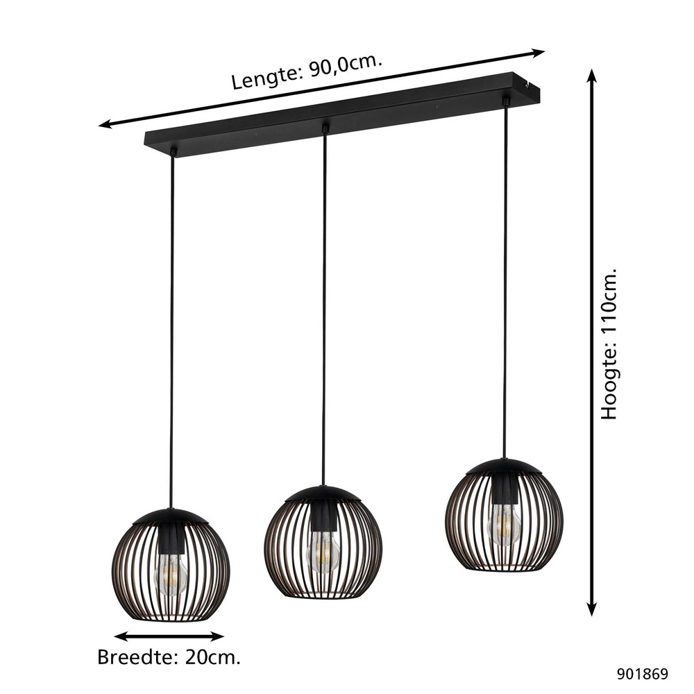 Pendelleuchte Almanzora 3-flammig Eglo 9008606360338