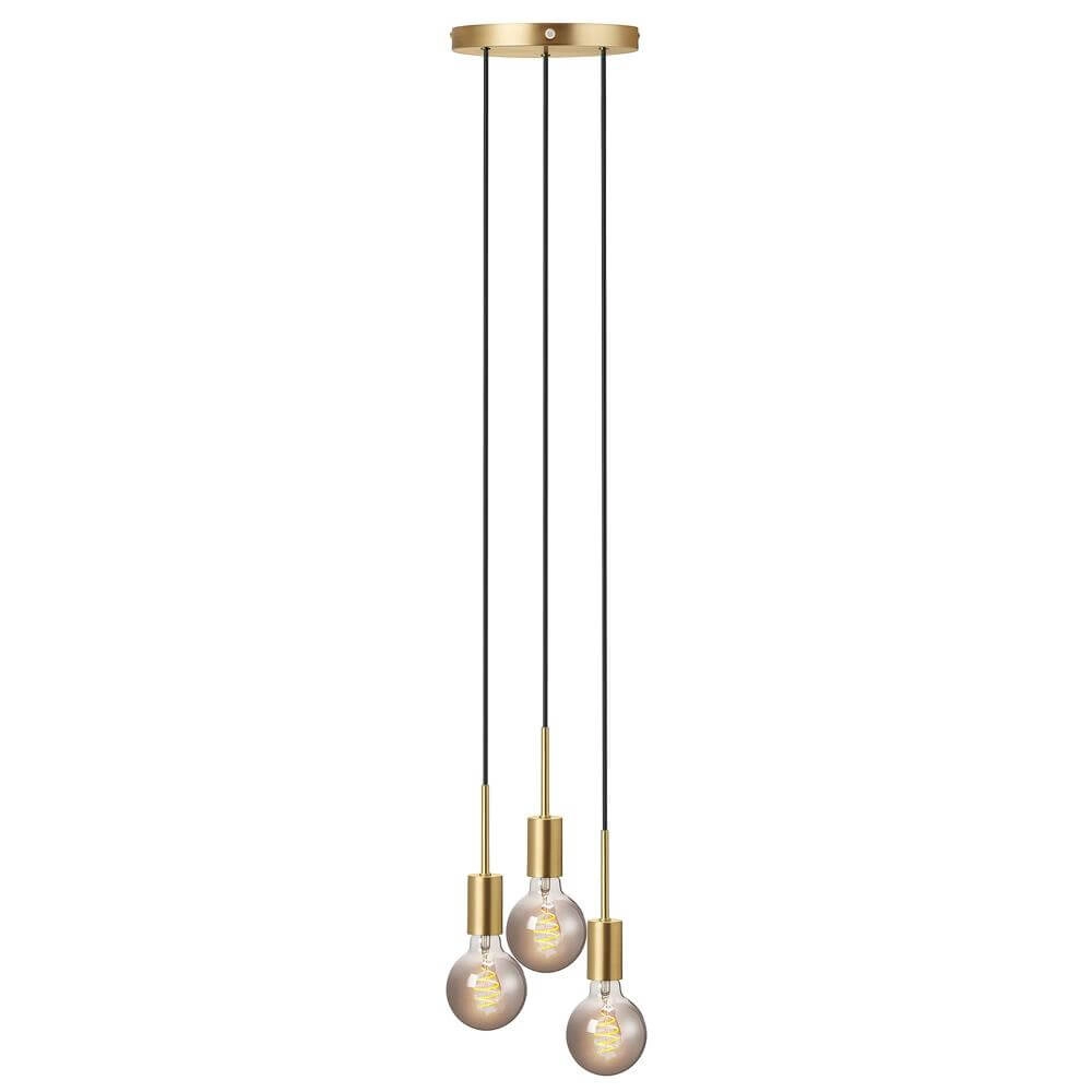 3-flammige Pendelleuchte Paco Messing