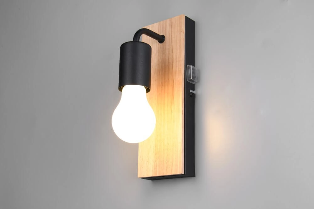 Ländliche Badezimmer-Wandleuchte Arturo 1x E27 Trio 4017807615678