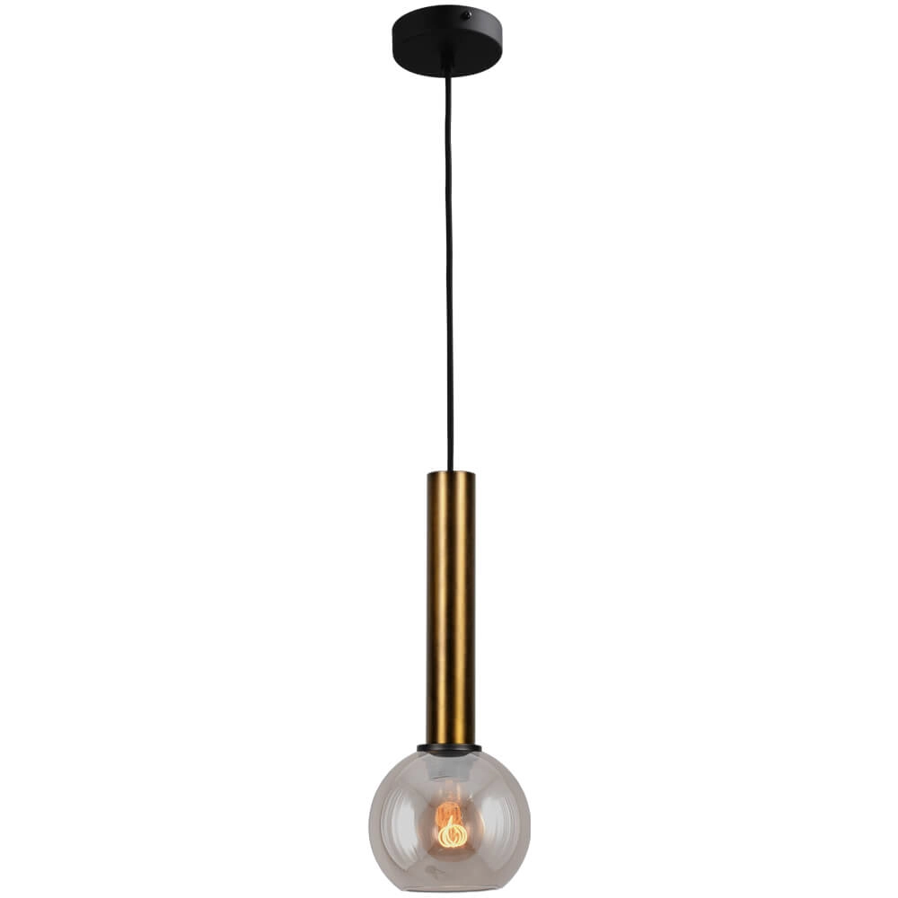 Hängelampe Ø 15cm Bella 2 Antikes Messing mit Goldglas