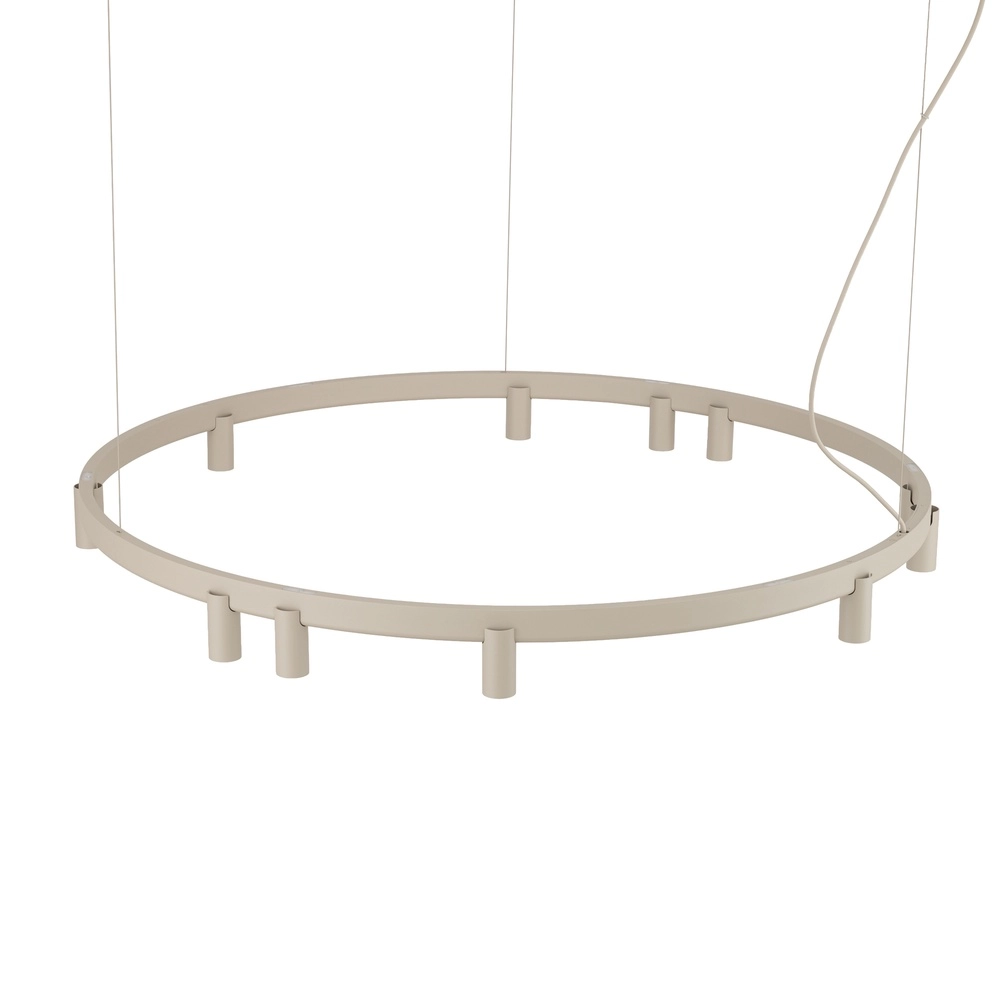Design-Pendellampe Fourty sandbraun Ø 116 cm Lyora 5903139122870