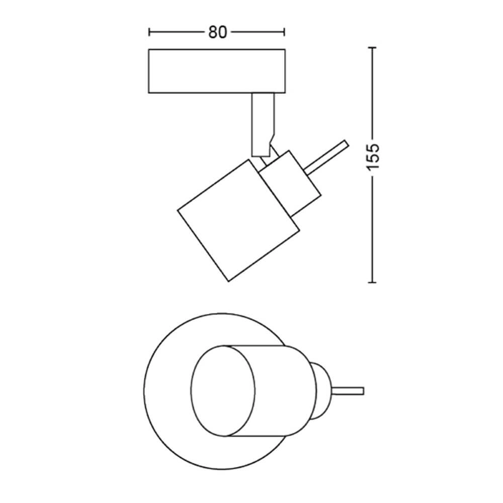 Weiße Wandspot Meranti Philips 8719514465299