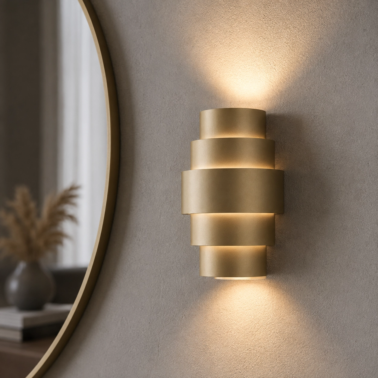 Design-Wandleuchte Rolls Champagner