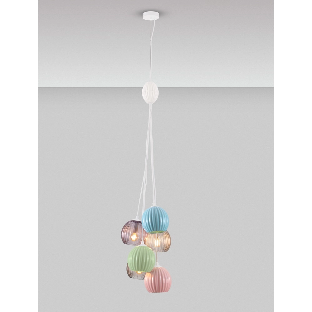 Farbige Pendelleuchte Meline 6-flammig Lyora 5212017473998