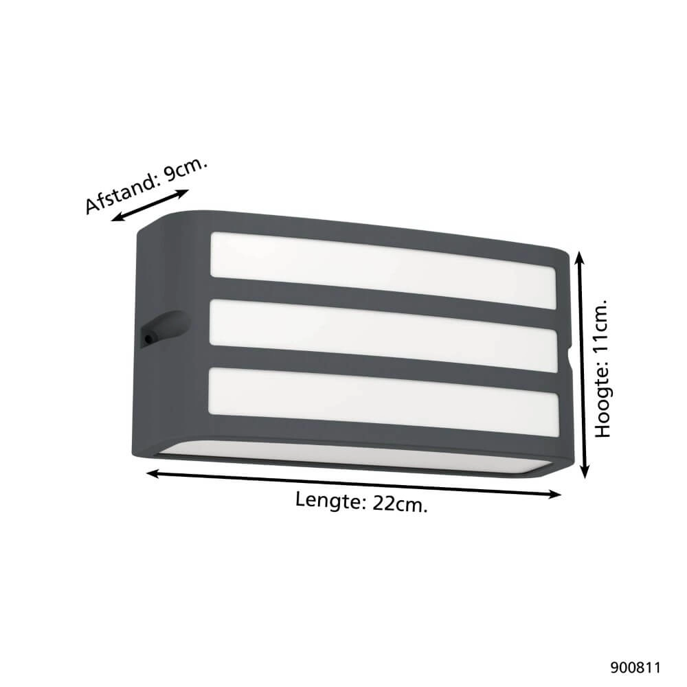 Moderne Außenlampe Camarda Anthrazit - mit LED Eglo 9008606261925