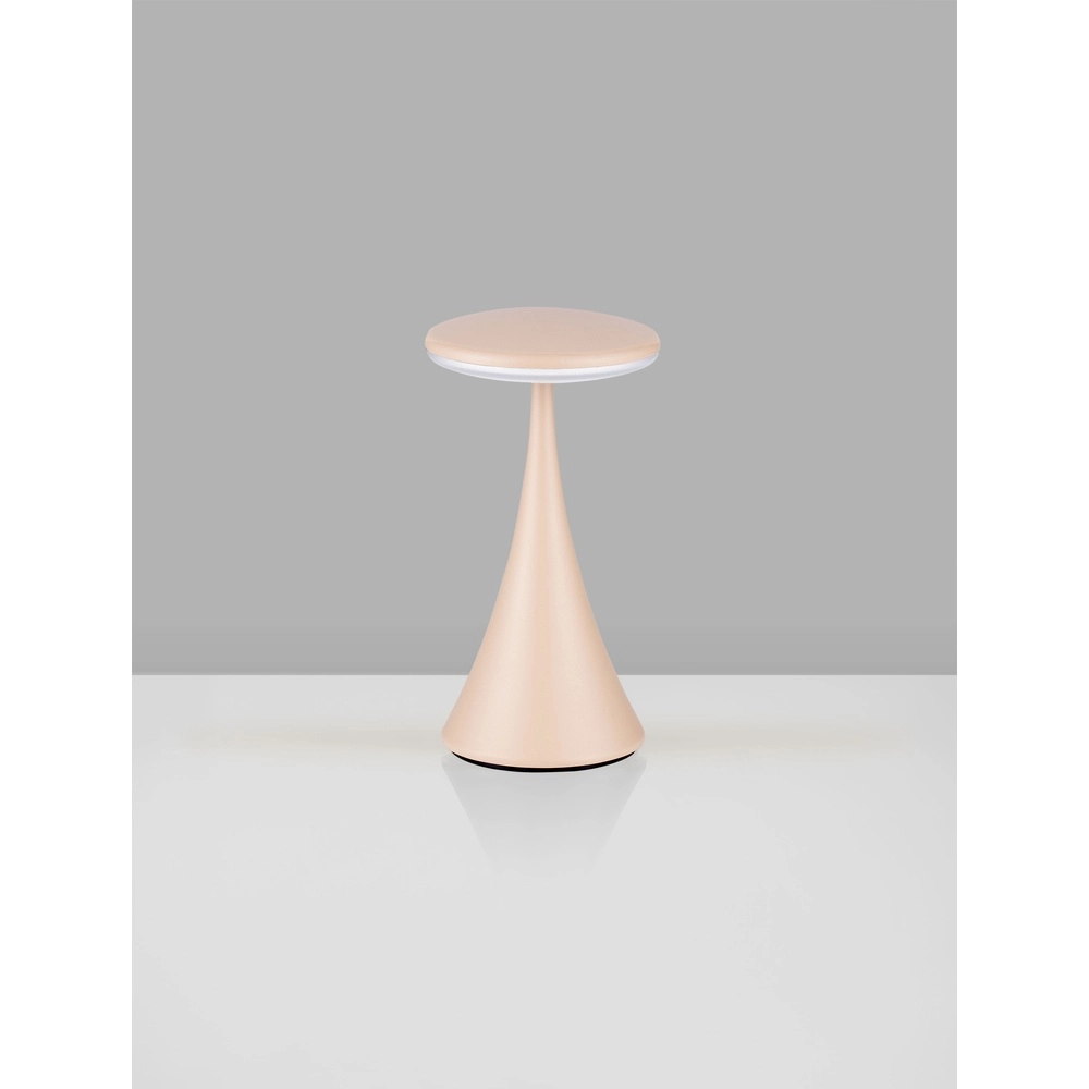 Tischlampe Elbo sandbraun wiederaufladbar über USB Lyora 5212017476968