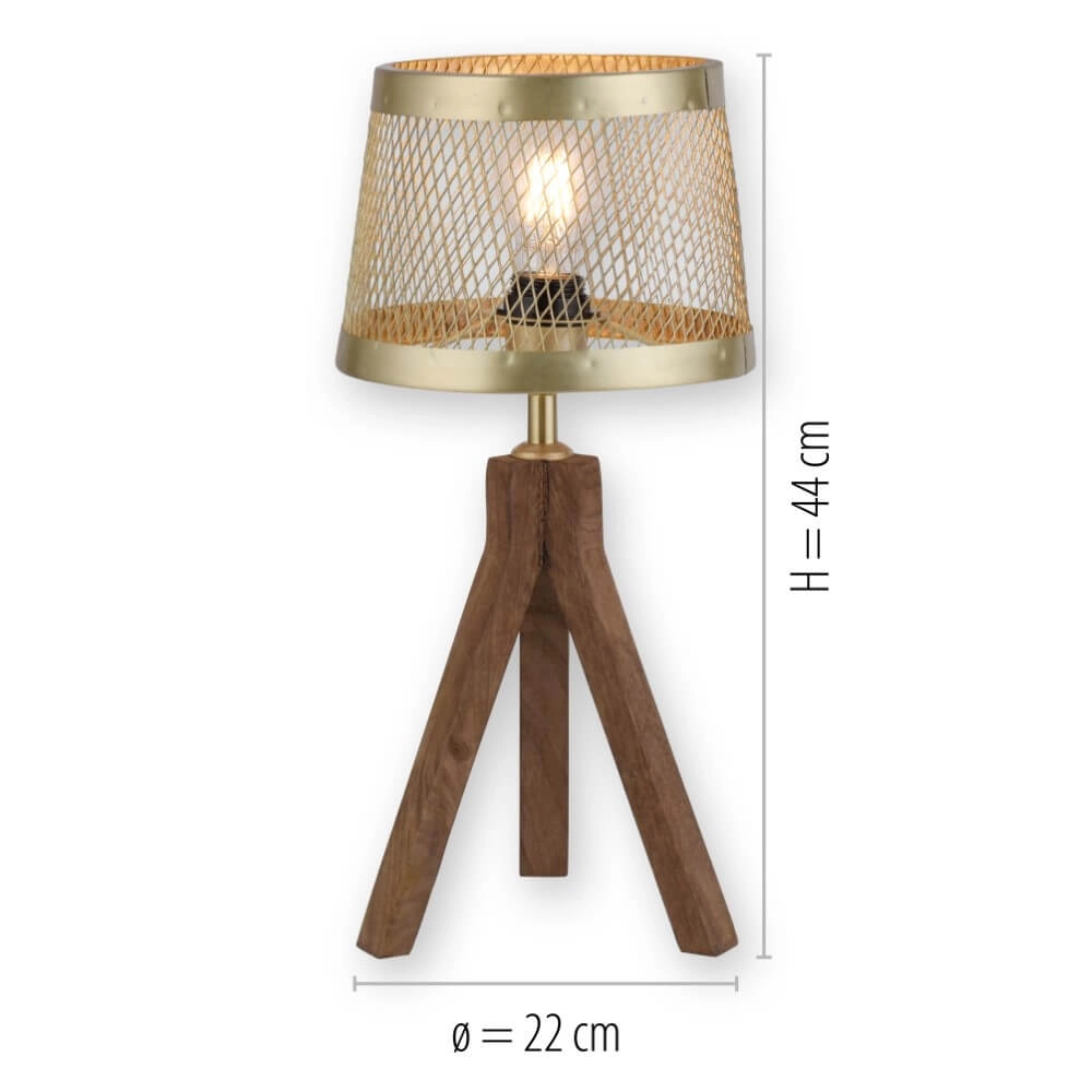 Tischlampe Frederik Messing Just Light 4043689976170