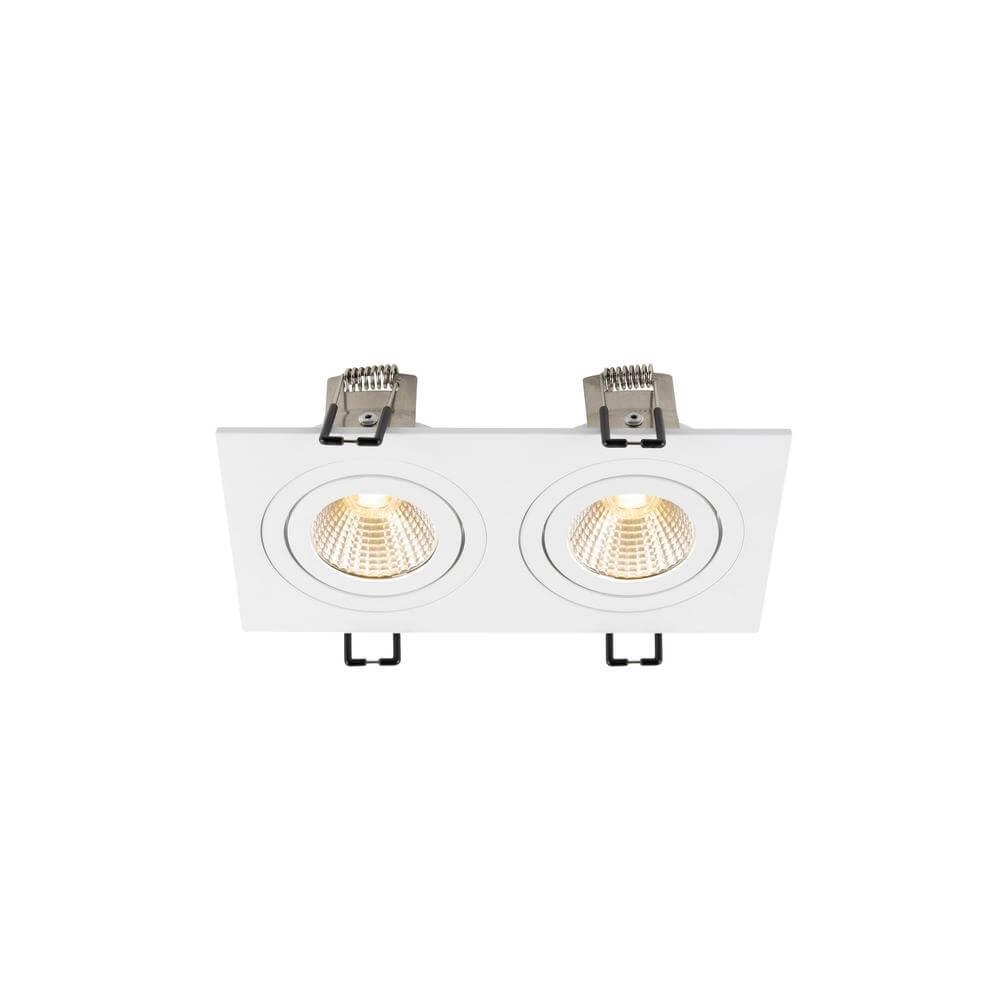 Weißer Einbaustrahler New Tria 155 2x LED 2700K SLV 4024163297080