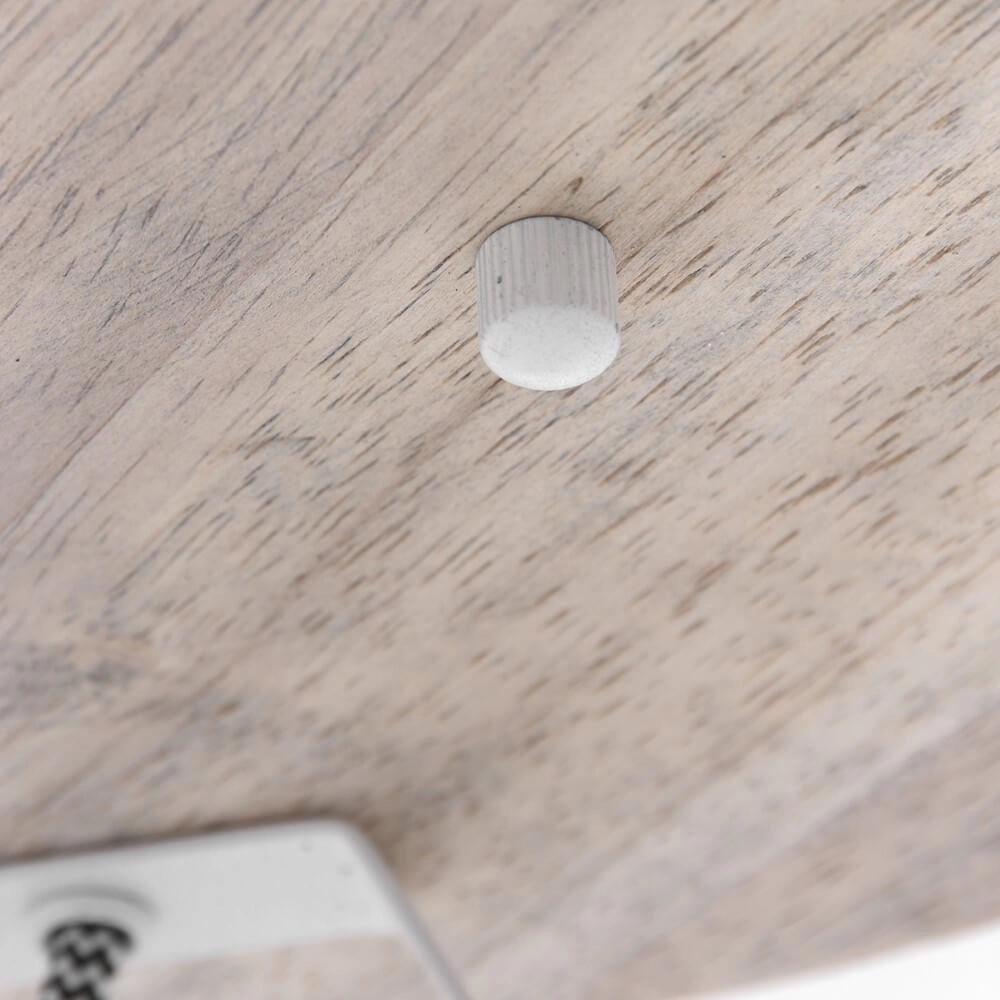 Industrielle Deckenleuchte Gearwood 3-flammig weiß mit Holz Steinhauer 8712746135428
