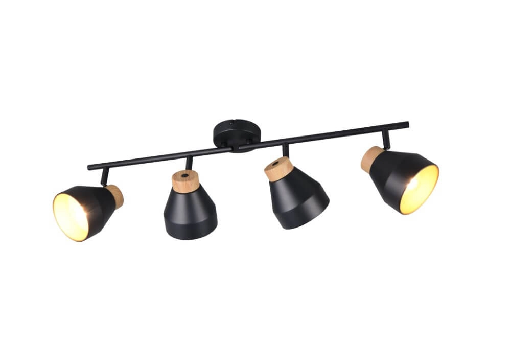 Design Deckenleuchte 4-flammig Valentin schwarz Trio 4017807637434