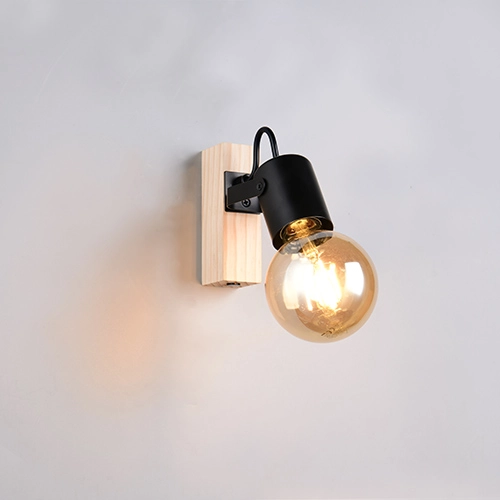 Deckenlampe Lynar Schwarz mit Holz Trio 4017807670684