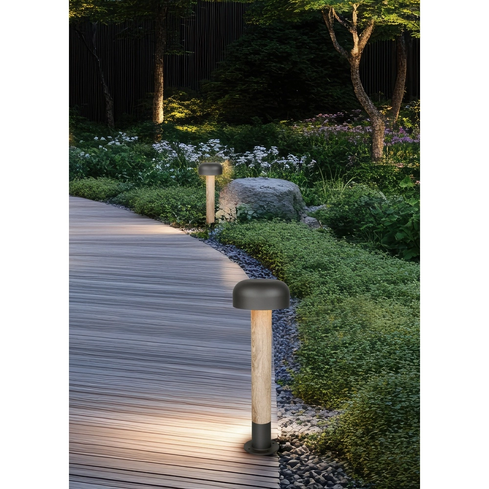 Design-Gartenleuchte Fraser grau 54cm Trio 4017807650259