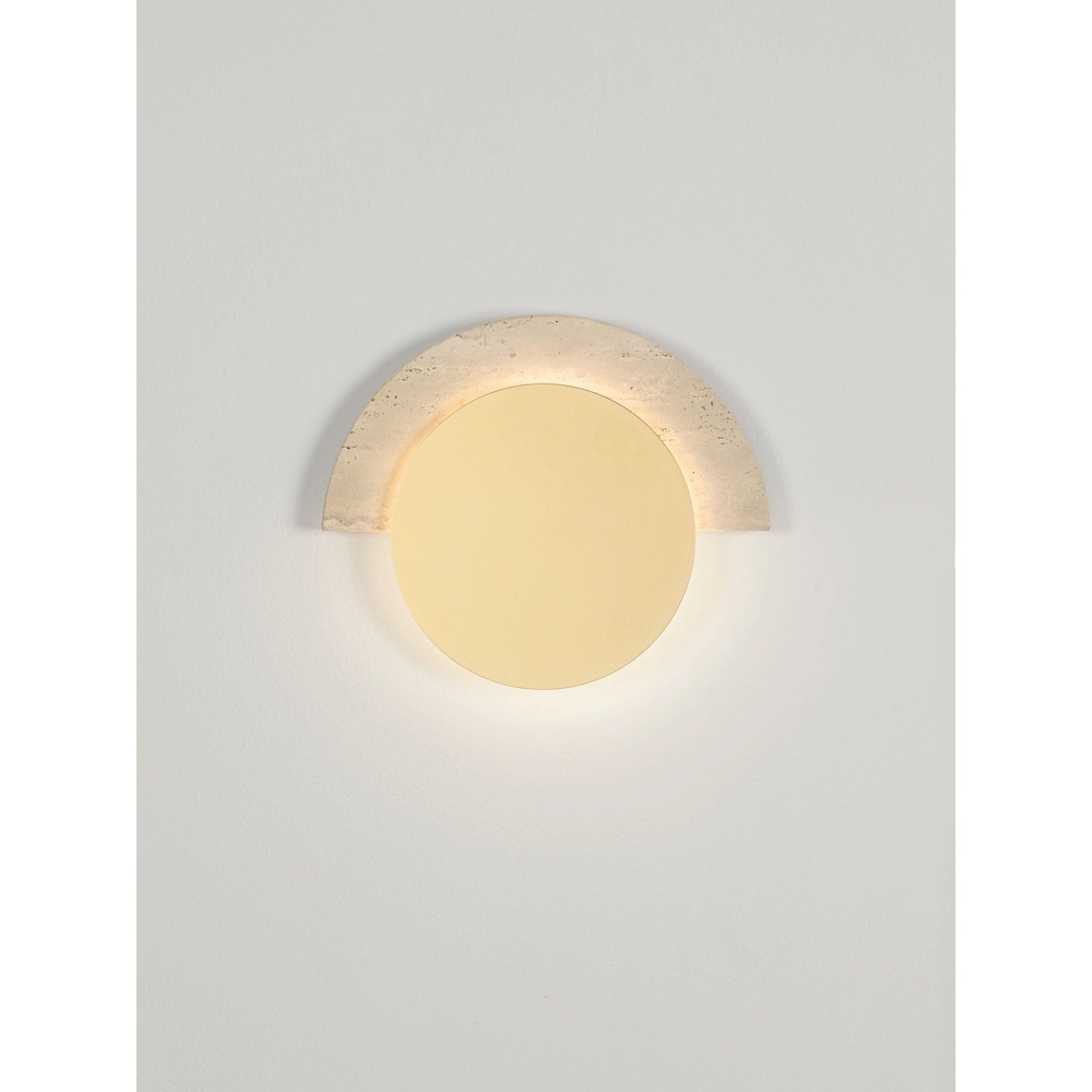 Design-Wandlampe Molli Travertin Ø 21 cm Lyora 5212063501317