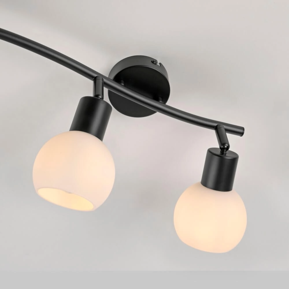 Schwarze Deckenleuchte Loki 3-flammig Just Light 4043689000776