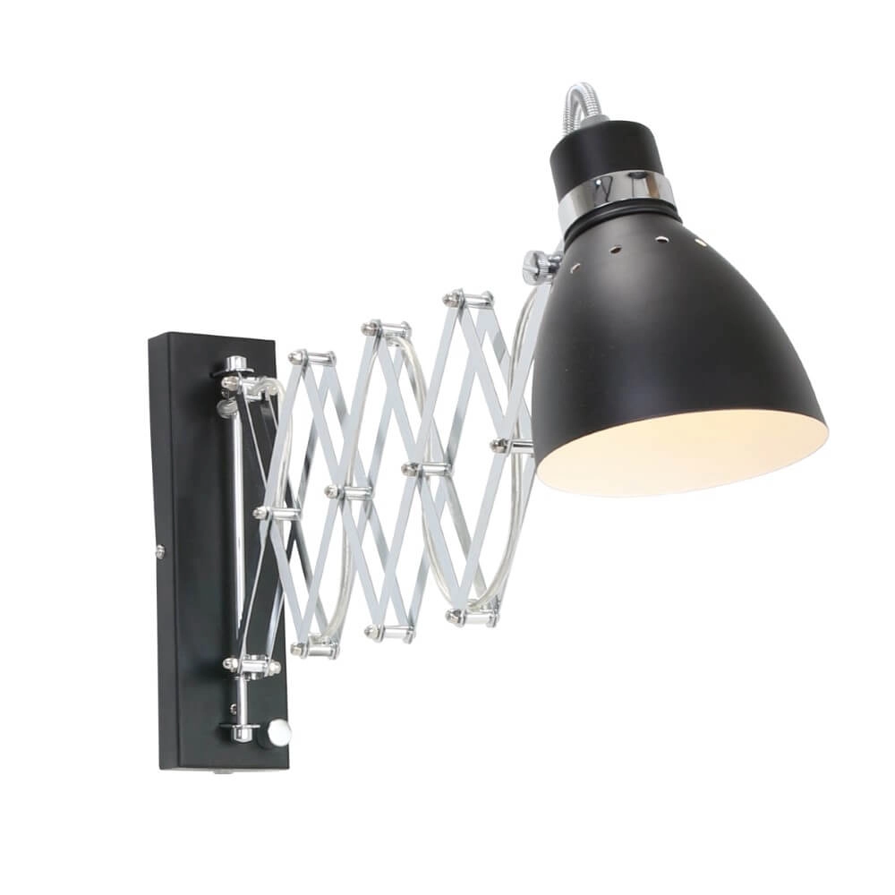 Wandleuchte Spring schwarz mit chrom Steinhauer 8712746068702