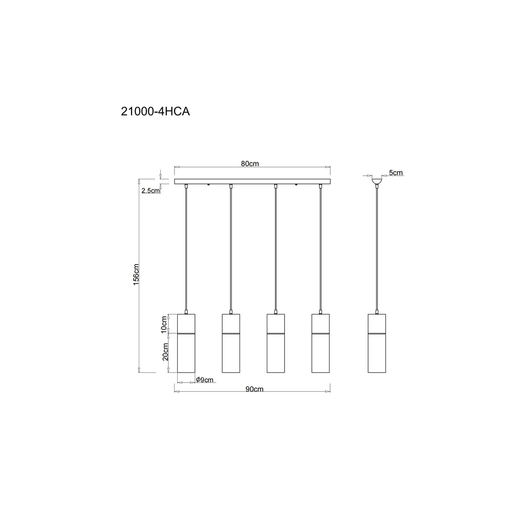 4-Licht Pendellampe Annika Braunes Design Globo 9007371531905
