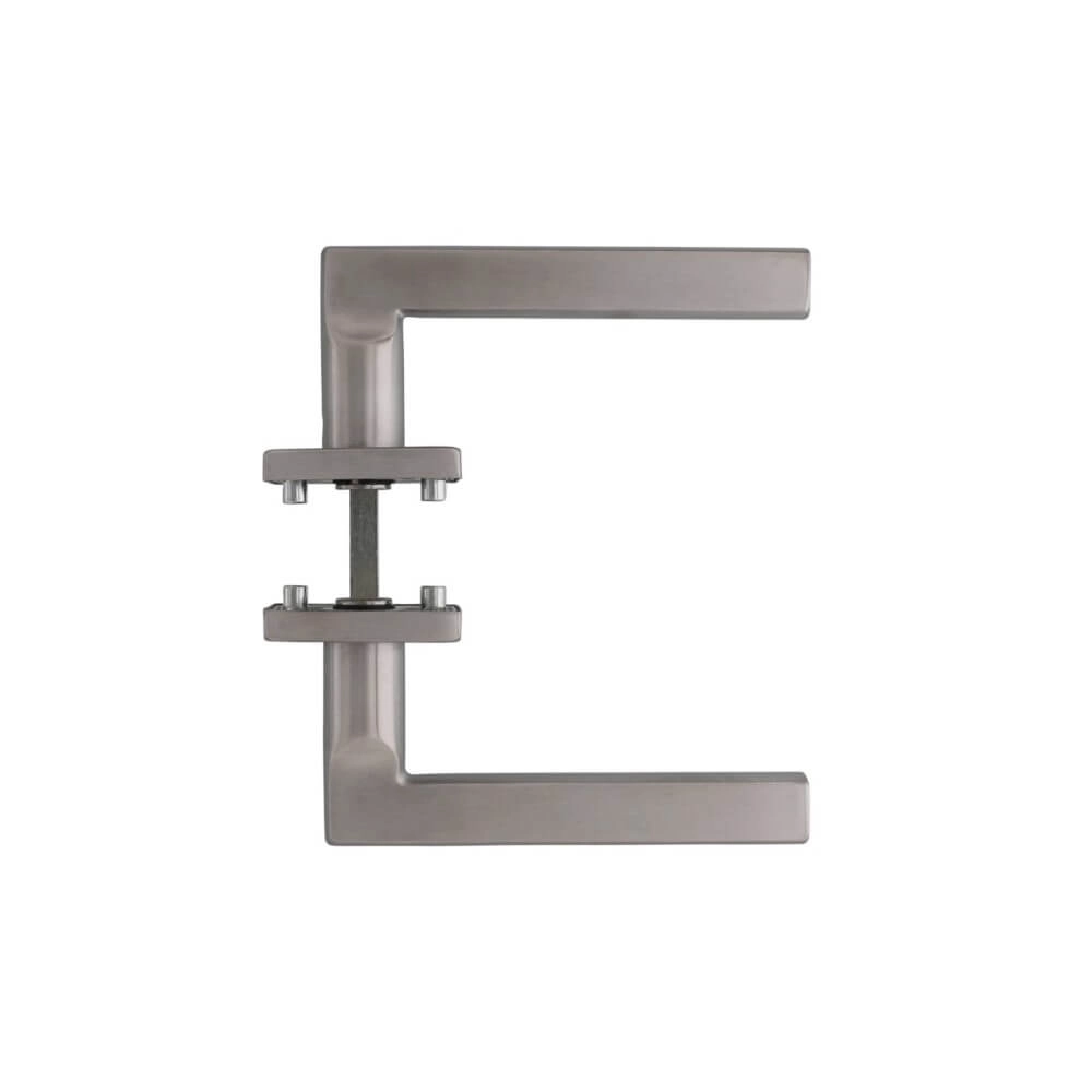 Flacher Türgriff Hoek 90 auf Rosette Edelstahl Intersteel 8714186173732