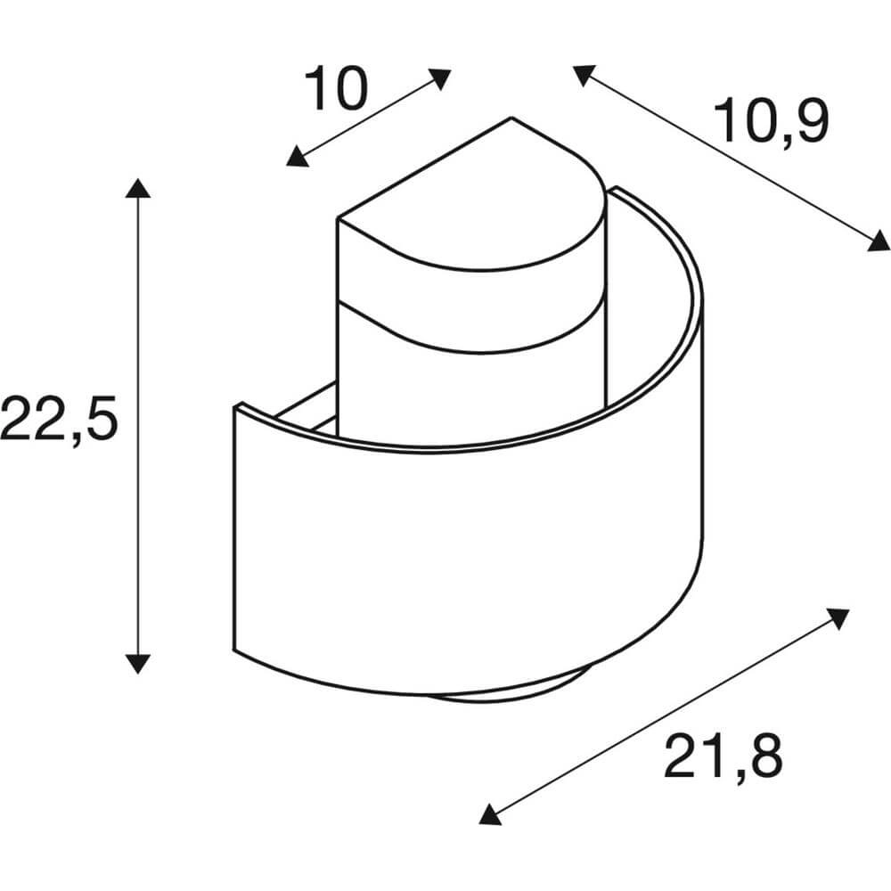 Design-Wandleuchte Photoni Cyl Rostbraun SLV 4024163295284
