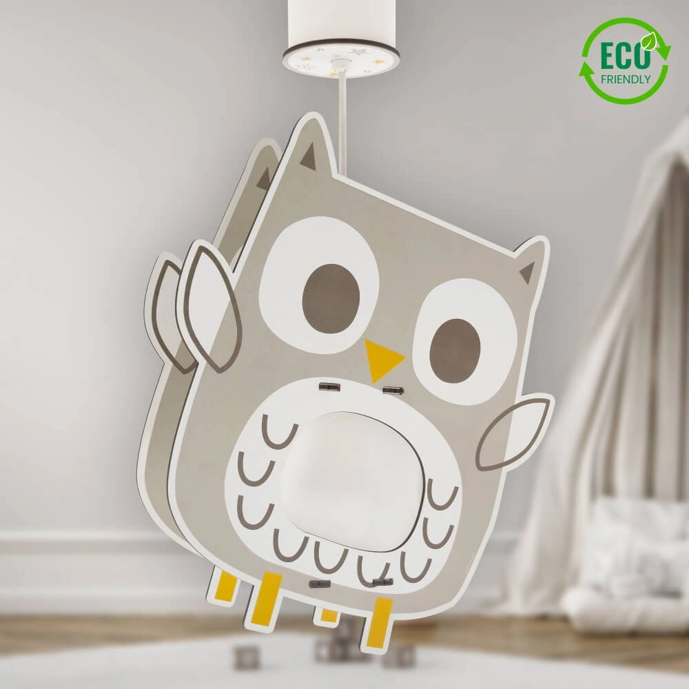 Pendelleuchte für Kinderzimmer Owl Ø 25cm x 50cm weiß Dalber 8420406633978