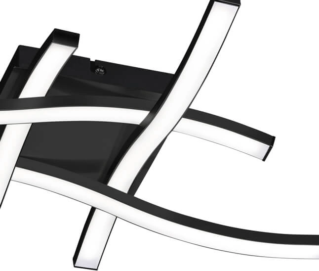 Schwarze Deckenleuchte Route 4-Stripes Trio 4017807471304