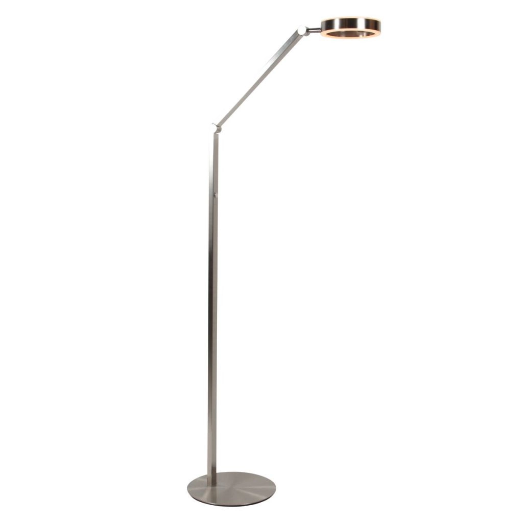 Design-Leselampe Ringlux gebürstetes Metall