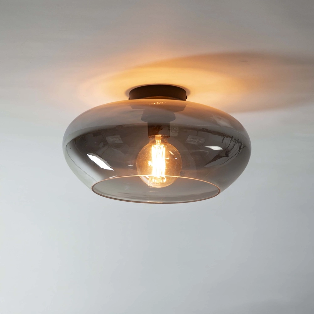 Glasdeckenlampe Elevate Ø 40cm – Rauchglas Lyora 8716803512078