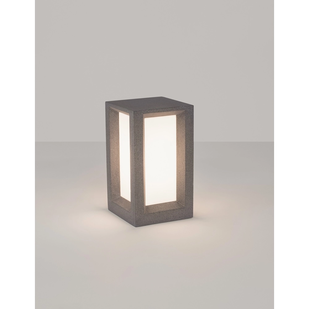 Quadratische Gartenlampe Castro schwarz