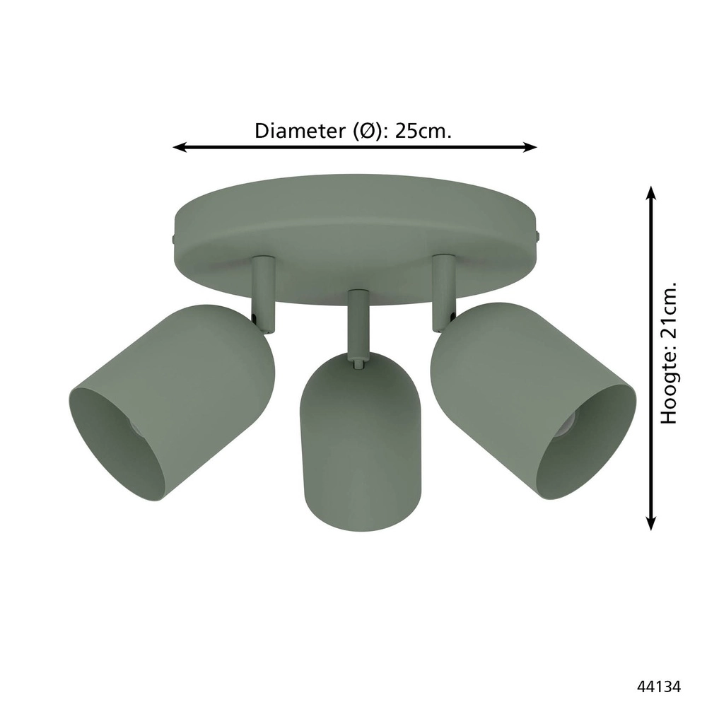 Design-Deckenstrahler Tilston 3-hellgrün Eglo 9008606359677