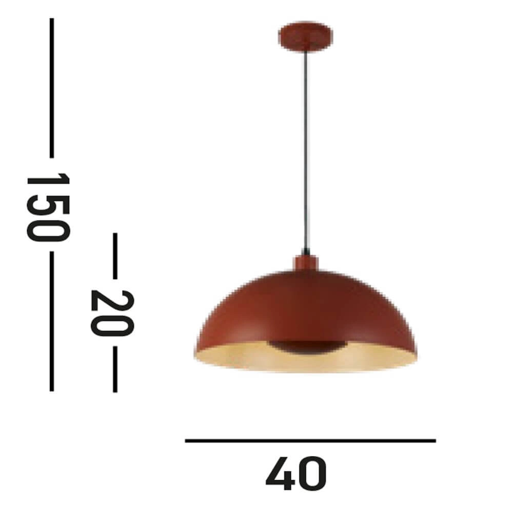 Orange Pendelleuchte Mars Schirm 20cm hoch Searchlight 5053423274287