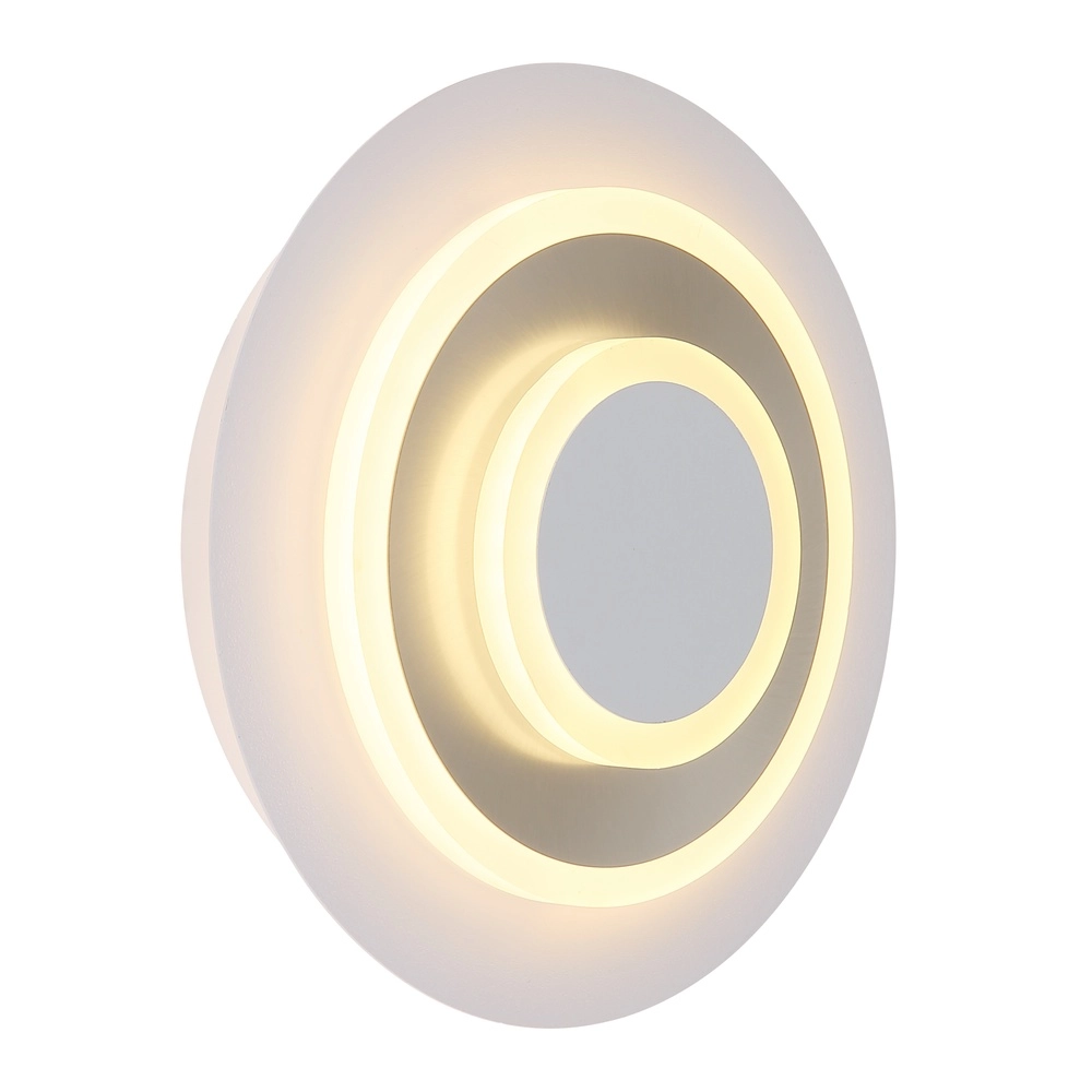 Weiße Wandlampe Odonell mit Holz Globo 9007371569410