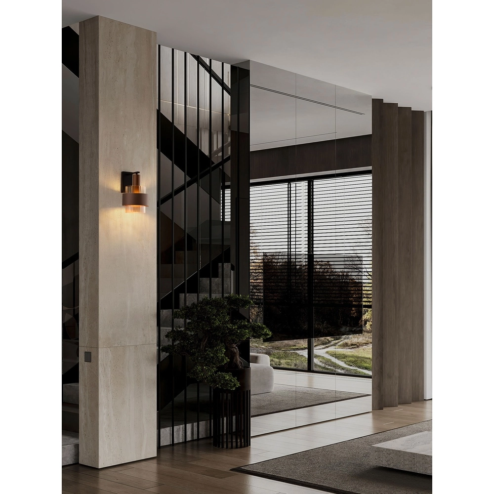 Moderne Wandlampe Serena Kaffeebraun
