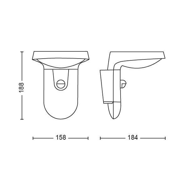Wandlampe Rosemarie Anthrazit Philips 8719514476837