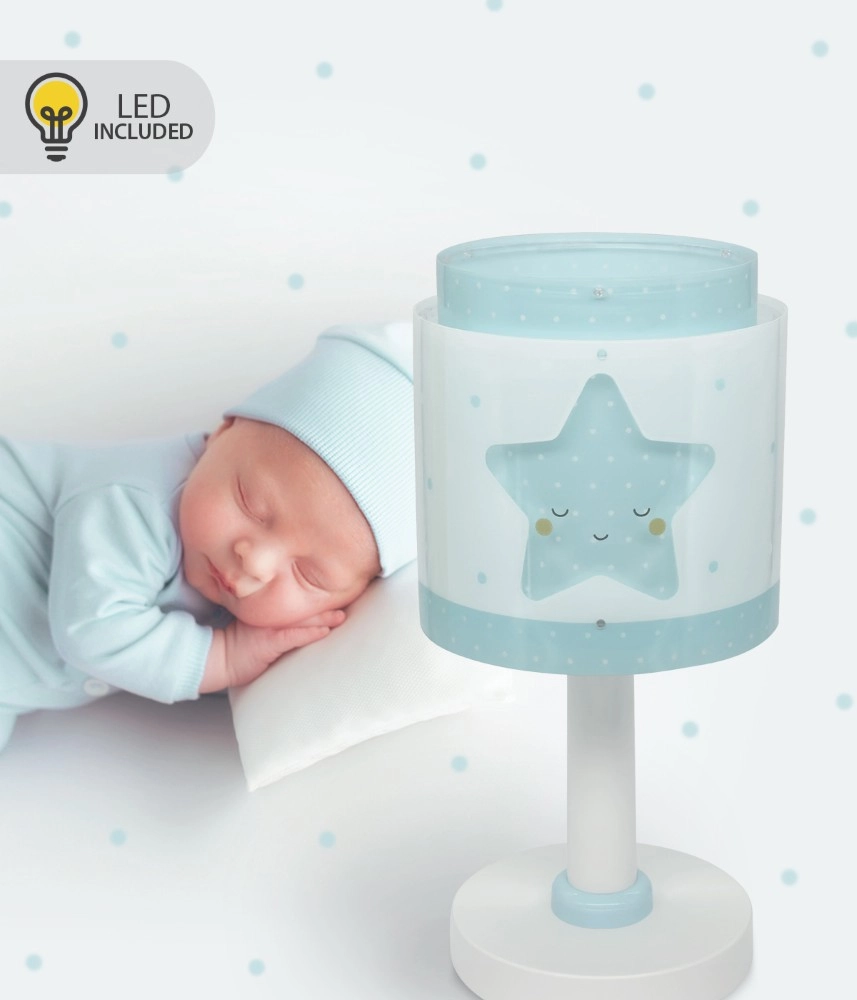 Tischlampe Baby Dreams blaues Leuchten im Dunkeln Dalber 8420406002613