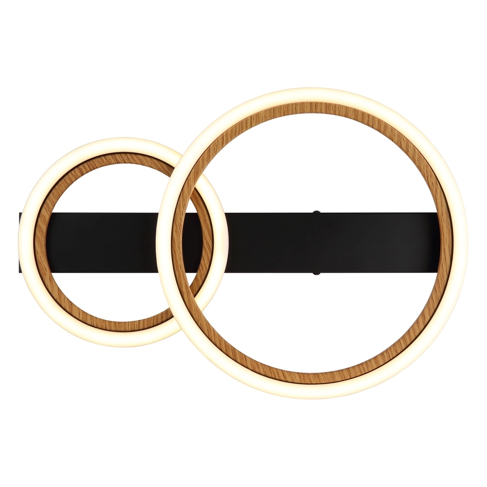 Deckenlampe Dakari I 2 schwarze Ringe Globo 9007371522798