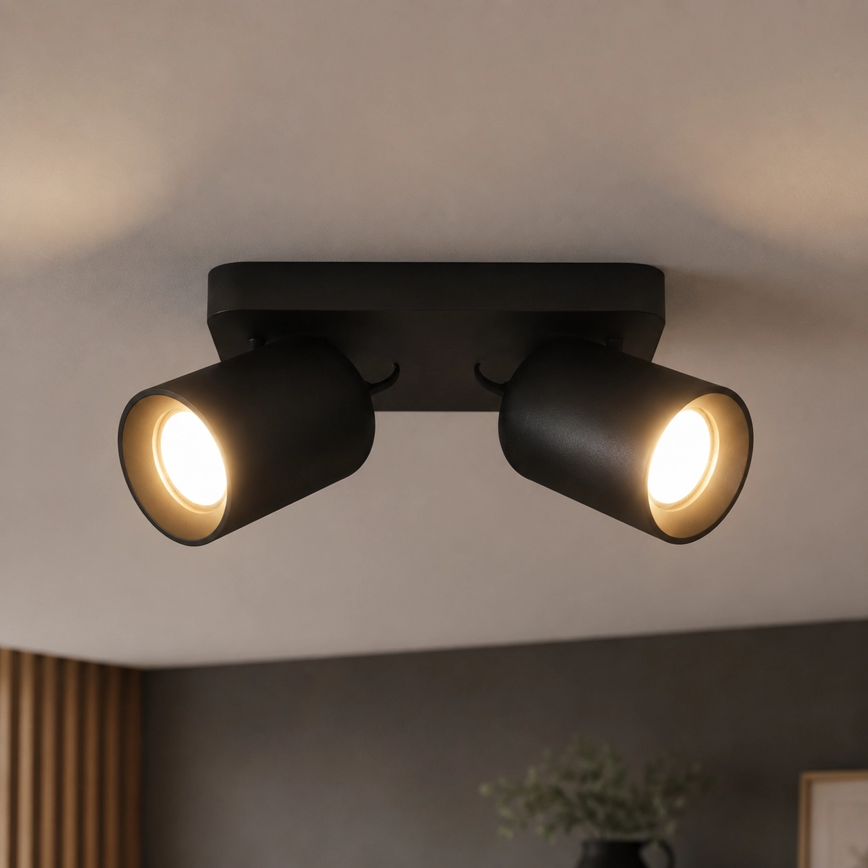Schwarzer Spot Megano 2-Licht