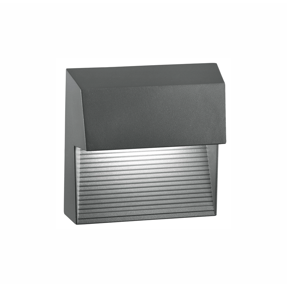 Quadratische Wandleuchte Krypton 15cm grau