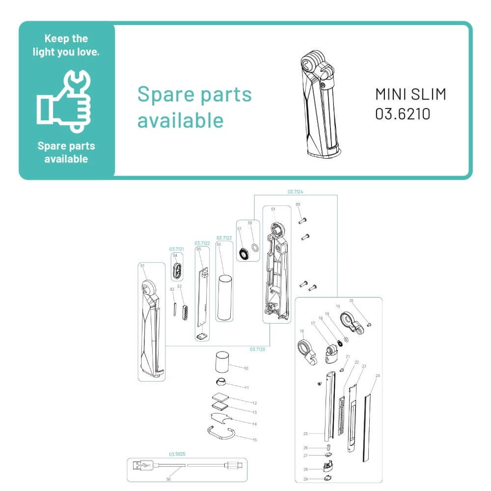 Handliche Arbeitsleuchte Mini slim grau Scangrip 5708997362105