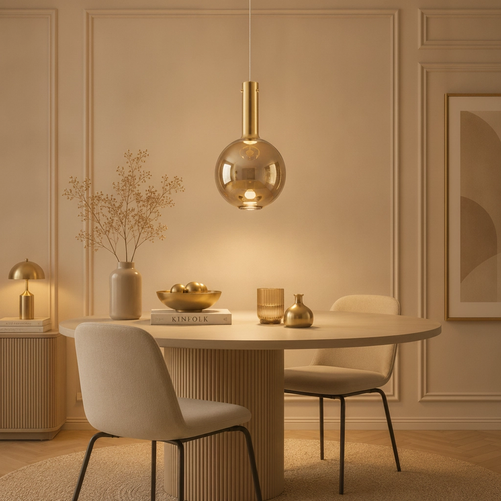 Pendelleuchte Nostos Goldglas Ø 30cm